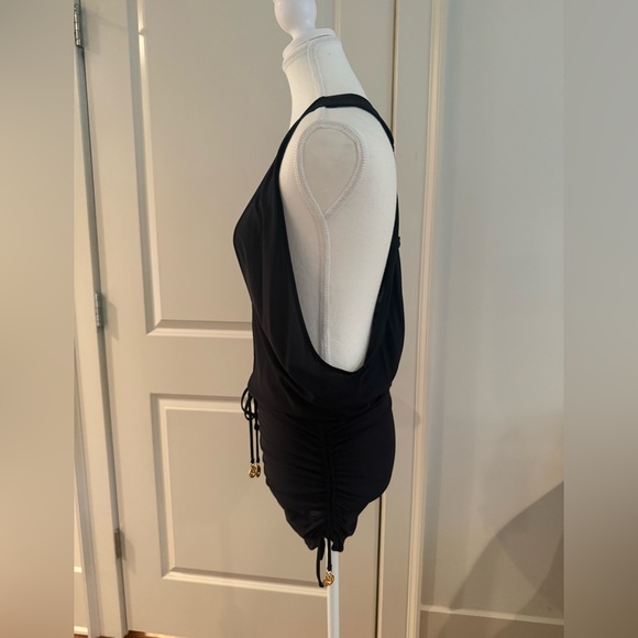 Luli Fama T-back Black V-Neck Mini Swim Cover-Up - Picture 7 of 10